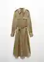 Vestido Jana Khaki Talla XS Mujer Mango