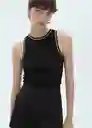 Top Luccapk Negro Talla S Mujer Mango