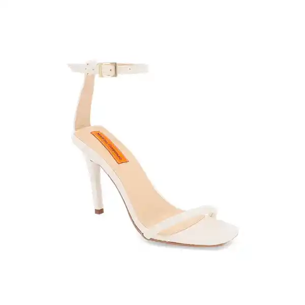 Sandalias Tacón Ana Blanco Talla 40