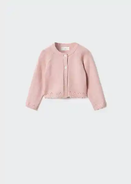 Cárdigan Vega Rosa Talla 67 Niños Mango