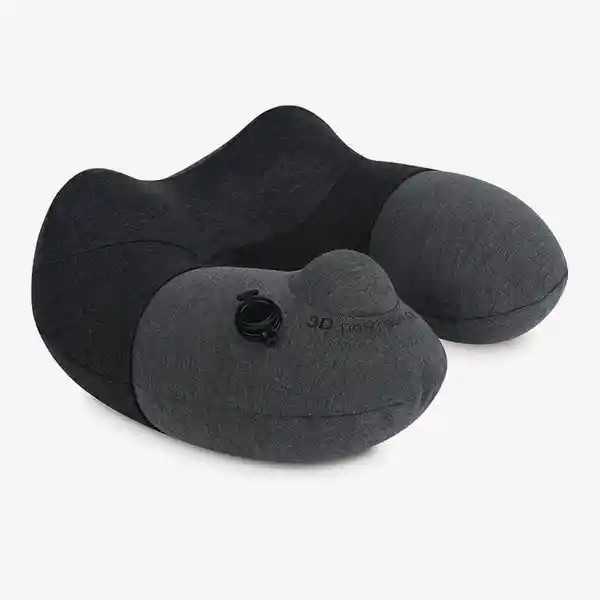 Travelmall Cuello de Viaje Deluxe Inflable Gris