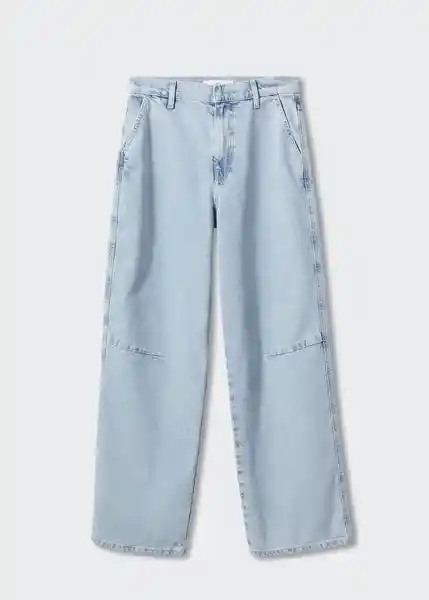 Pantalón Jean Chino Tejano Claro Talla 32 Mujer Mango