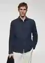 Camisa Lanza Navy Talla S Hombre Mango