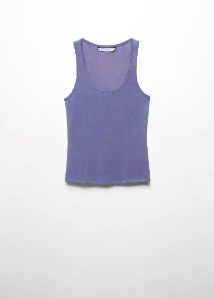 Top Edista Azul Talla Xl Mujer Mango