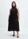 Vestido Adela Negro Talla M Mujer Mango