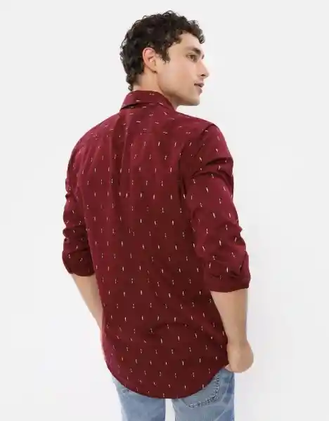 Camisa Hombre Vinotinto Talla Large American Eagle