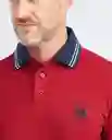 Camiseta Polo Contrast Neck - Togs Rojo Marsala T. L Chevignon