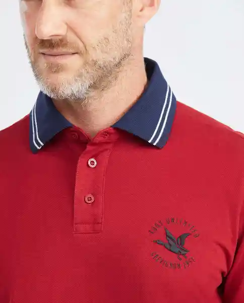 Camiseta Polo Contrast Neck - Togs Rojo Marsala T. L Chevignon