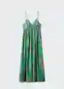 Vestido Rosalie Verde Talla L Mujer Mango