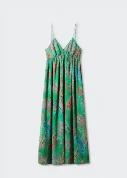 Vestido Rosalie Verde Talla L Mujer Mango