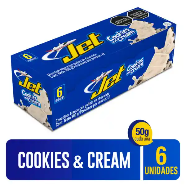 Jet Barra de Chocolate Cookies & Cream