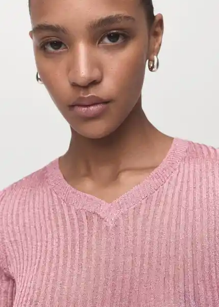 Saco Jersey Tomaset Rosa Pastel Talla M Mujer Mango