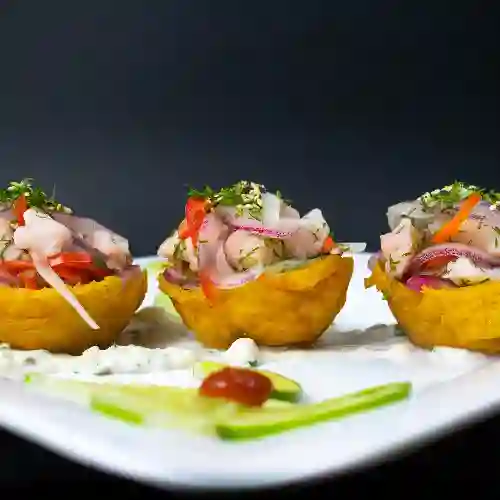 Patacones Acevichado