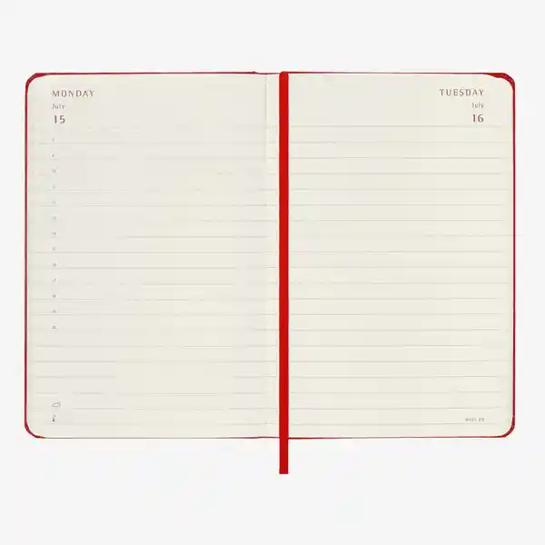 Moleskine Agenda 2024 Grande Diaria Rojo Hc