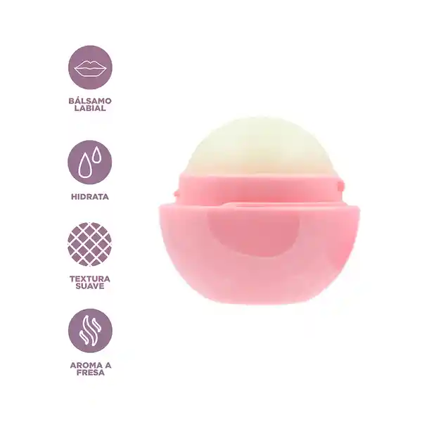 Bálsamo Labial Hidratante Redondo Serie Fresa Miniso