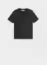 Camiseta Ritapi Negro Talla S Mujer Mango