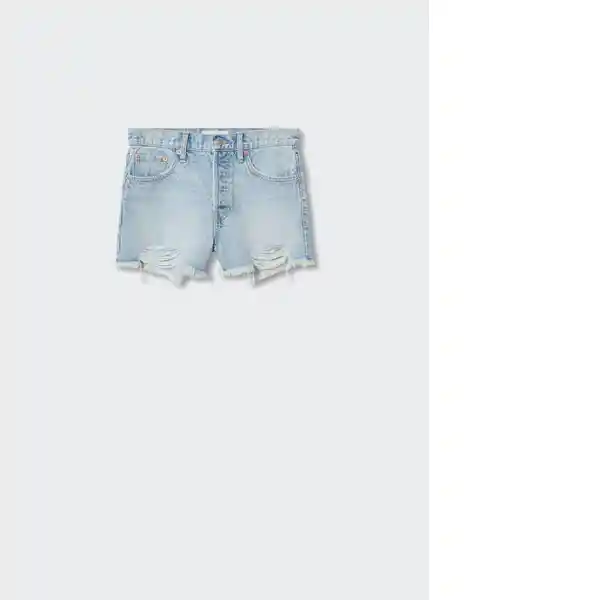 Shorts Hailey Tejano Claro Talla 32 Mujer Mango