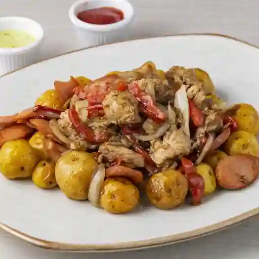 Salchipapa Pollo Teriyaki Personal