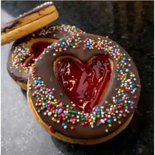 Galleta Corazon Choco Oscura.