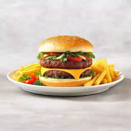 Hamburguesa carne ranchera ahumada