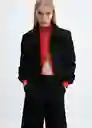 Blazer Americana Colorado Negro Talla M Mujer Mango