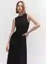 Vestido Caldera-A Negro Talla L Mujer Mango