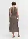 Vestido Povier Chocolate Talla L Mujer Mango