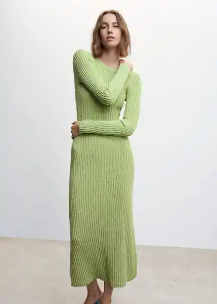 Vestido Zacaria Verde Talla 18 Mujer Mango