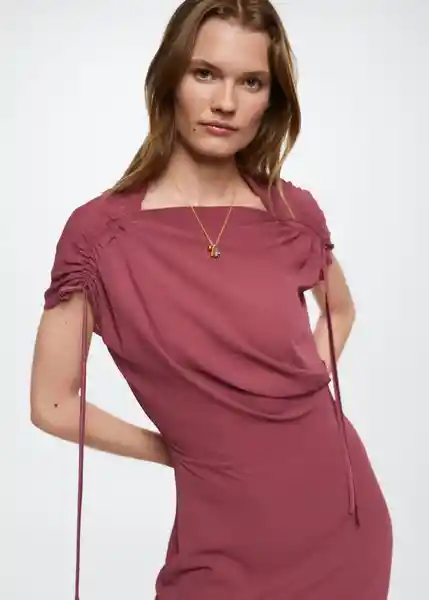 Vestido Bella-A Vino Talla S Mujer Mango