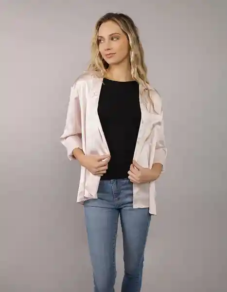 Camisa Mujer Morado Talla LARGE 5952535 American Eagle