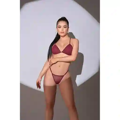 Conjunto Selena Vino Cereza Lingerie