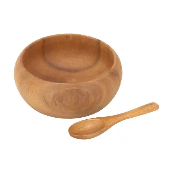 Bowl Madera Con Cuchara Diseño 0001 Casaideas