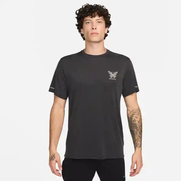 Nike Camiseta M Df Rise 365 Run Div Top Hombre Negro Talla L