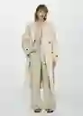 Saco Trench Angela Beige Talla 18 Mujer Mango