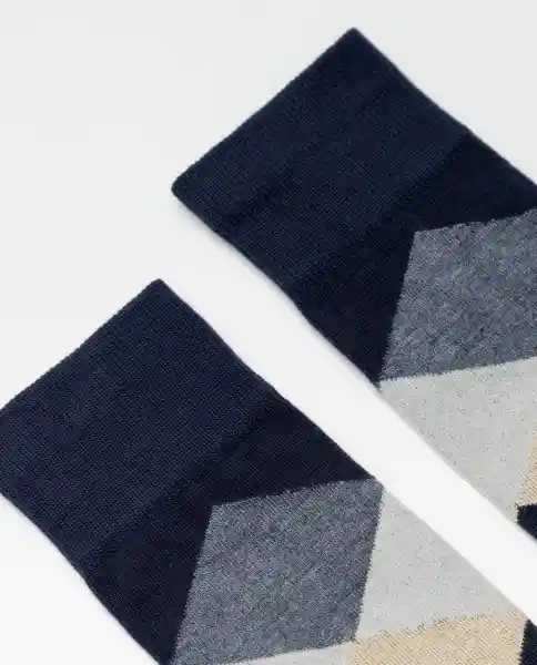 Medias Argyle Azul Marino Ultraoscuro Talla 10-12 Chevignon