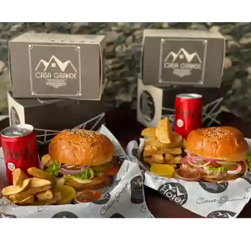 2Hamburguesas Clasicas+2papas+2cocacolas