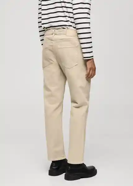 Jean Benc Beige Talla 38 Hombre Mango