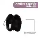 Cosmetiquera Acolchada Con Asa Negro Serie Miniso