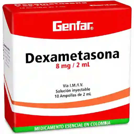 Genfar Solución Inyectable Ampolleta Dexametasona (8 mg/2 mL)