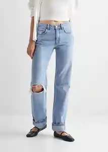 Jean Vuelta Tejano Claro Talla 21 Teen Niñas Mango