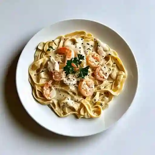 Cream Pasta con Camarones
