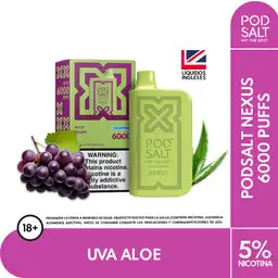 Podsalt Vapeador Nexus Aloe Grape 5% 6000 Puffs