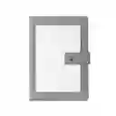 Agenda A5 Bolsillo y Broche 80 Hojas Serie Silver Gray Miniso