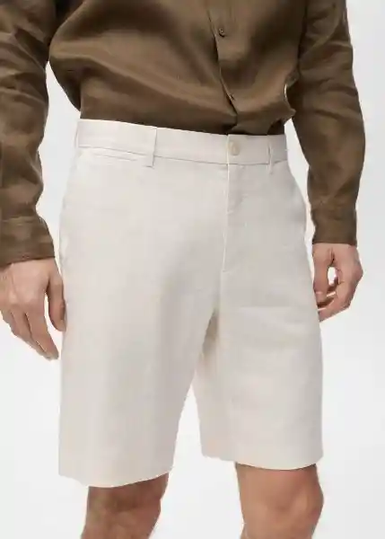 Bermuda Carp Offwhite Talla 38 Hombre Mango