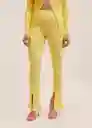 Pantalón Miri Amarillo Talla S Mujer Mango