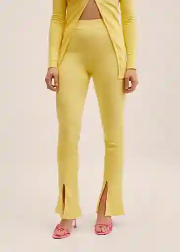 Pantalón Miri Amarillo Talla S Mujer Mango