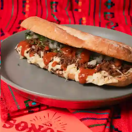 Torta birria de res