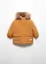 Abrigo Anorak Luca Mostaza Talla 71 Niños Mango