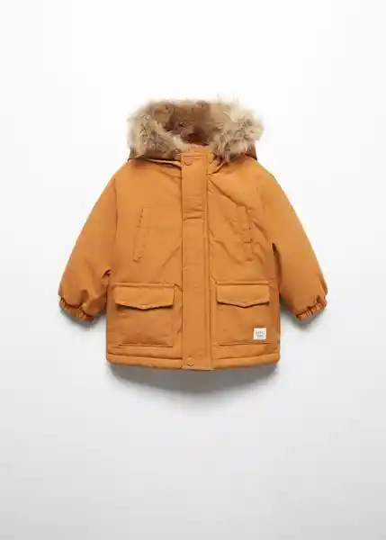 Abrigo Anorak Luca Mostaza Talla 71 Niños Mango