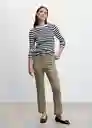 Pantalón Jean Sienna Khaki Talla 32 Mujer Mango